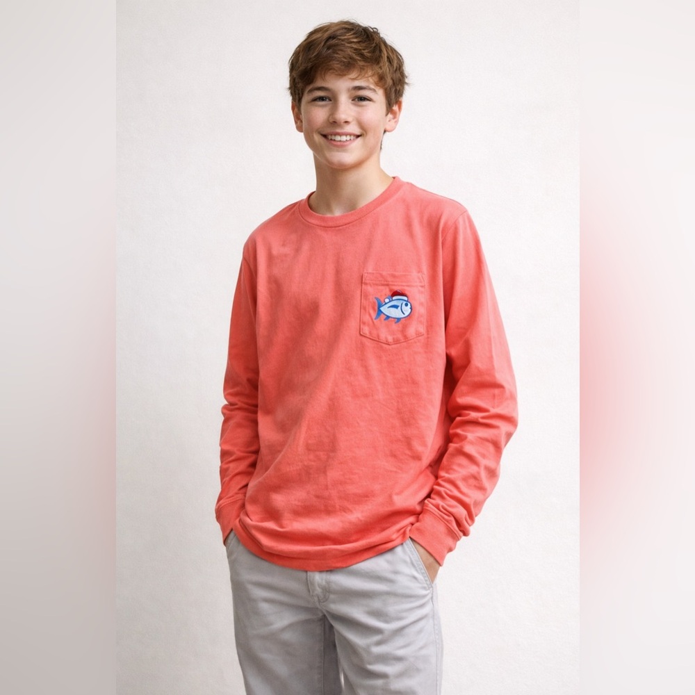 Southern Tide The Skipjack Christmas Long Sleeve T-Shirt - Kids